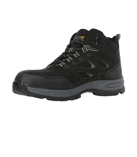 Regatta Mens Mudstone Safety Boots (Black/Granite) - UTRG6630