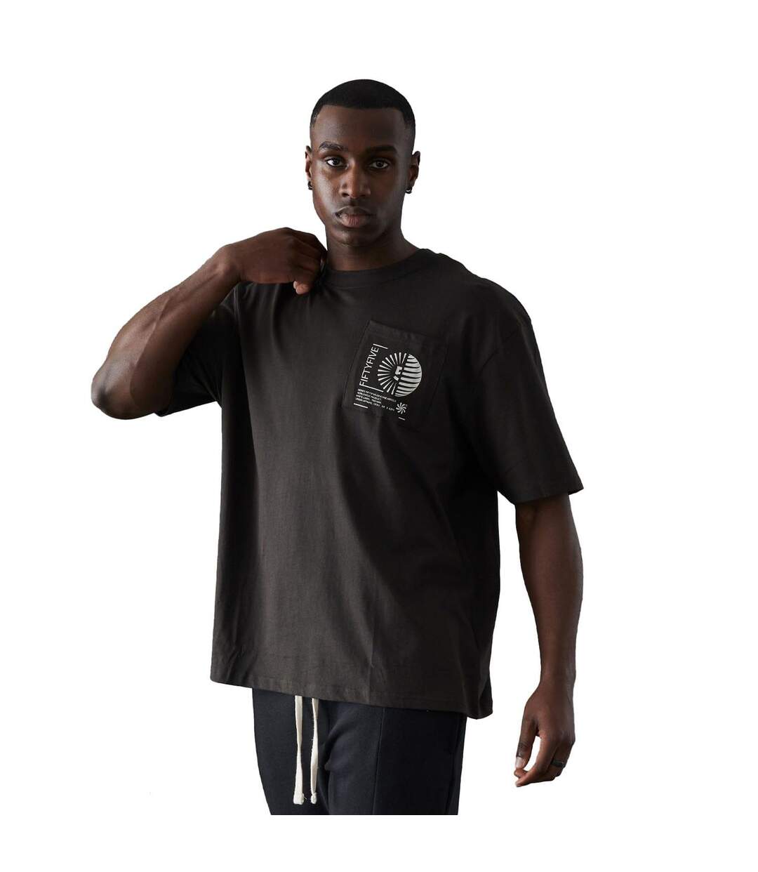 T-shirt Mably Homme Noir Fiftyfive-1