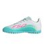 Childrens/kids F50 Lionel Messi Astro Turf Trainers White Pink Blue Adidas-3