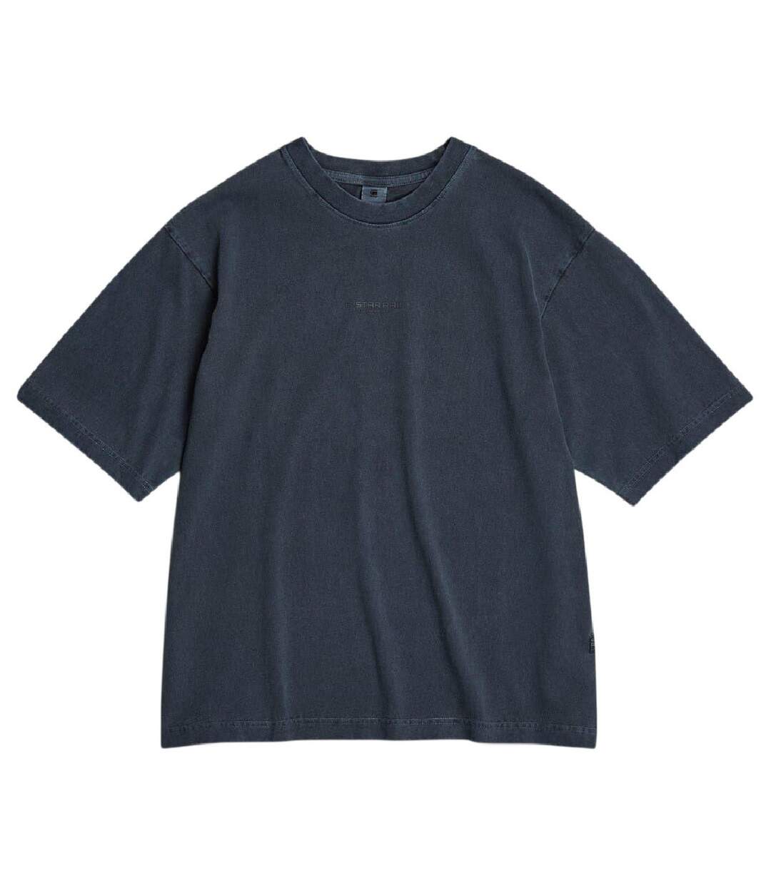 Mens Cotton Jersey Boxy T-shirt Petrol G-Star-1