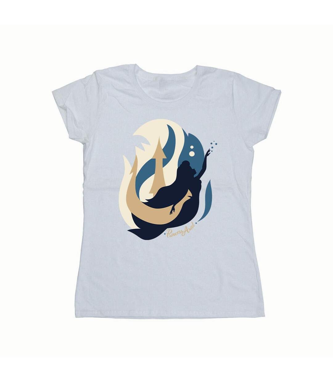 Disney T-shirt en coton Femme/Ladies The Little Mermaid Colour Silhouettes (Blanc) - UTBI26316-1