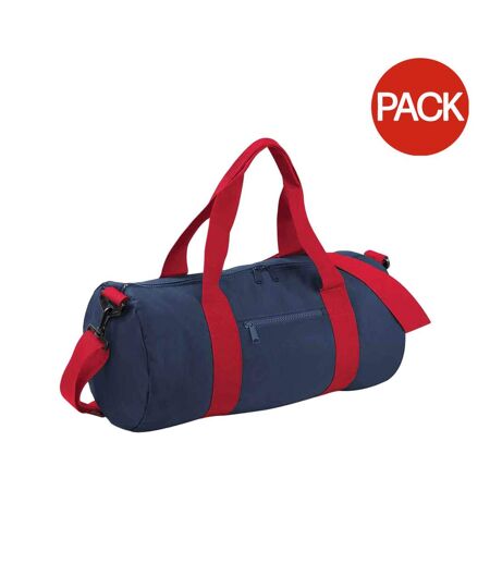 Lot De 2  Sac De Voyage 20 Litres Taille Unique Bleu Marine Rouge Classique Bagbase