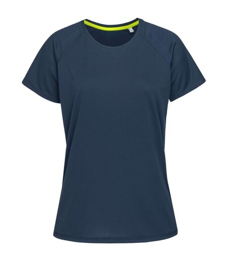 Womens/ladies raglan mesh t-shirt navy Stedman