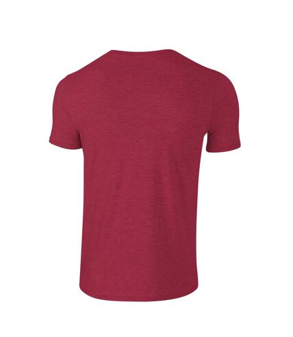 T-shirt softstyle adulte rouge foncé chiné Gildan Gildan