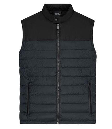 Bodywarmer matelassé - Homme - JN1332 - gris carbone et noir