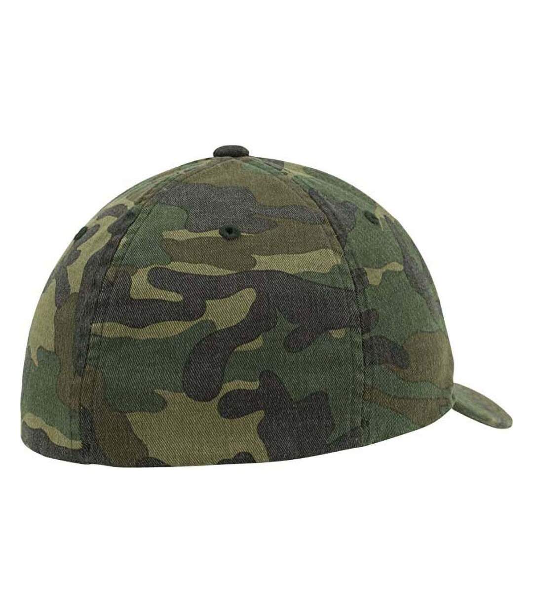 Lot de 2  casquettes de baseball adulte vert camouflage Flexfit