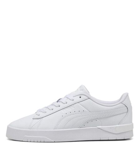 Womens/ladies Jada Platform Trainers Triple White Puma
