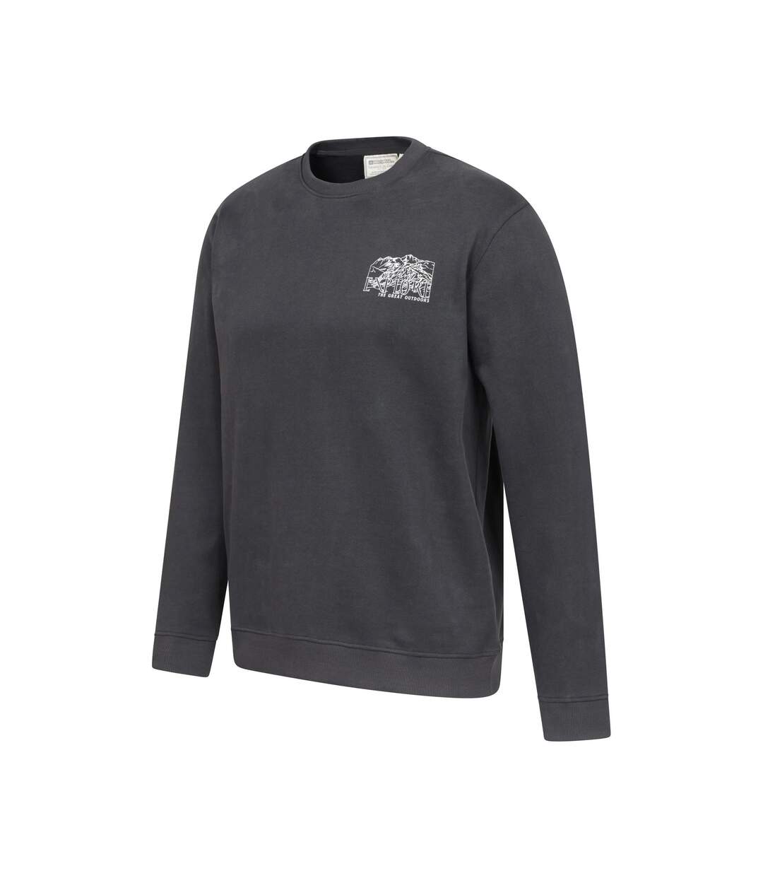 Sweat-shirt Léger En Mélange De Coton Avec Imprimé Graphique Pour Homme Gris Mountain Warehouse-3