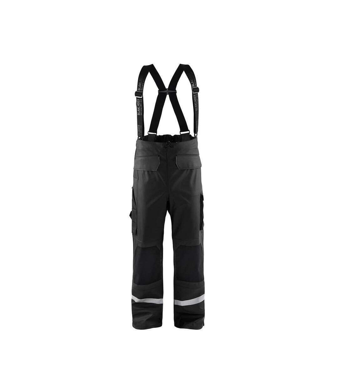 Pantalon de pluie à bretelles Blaklader genoux renforcés-1