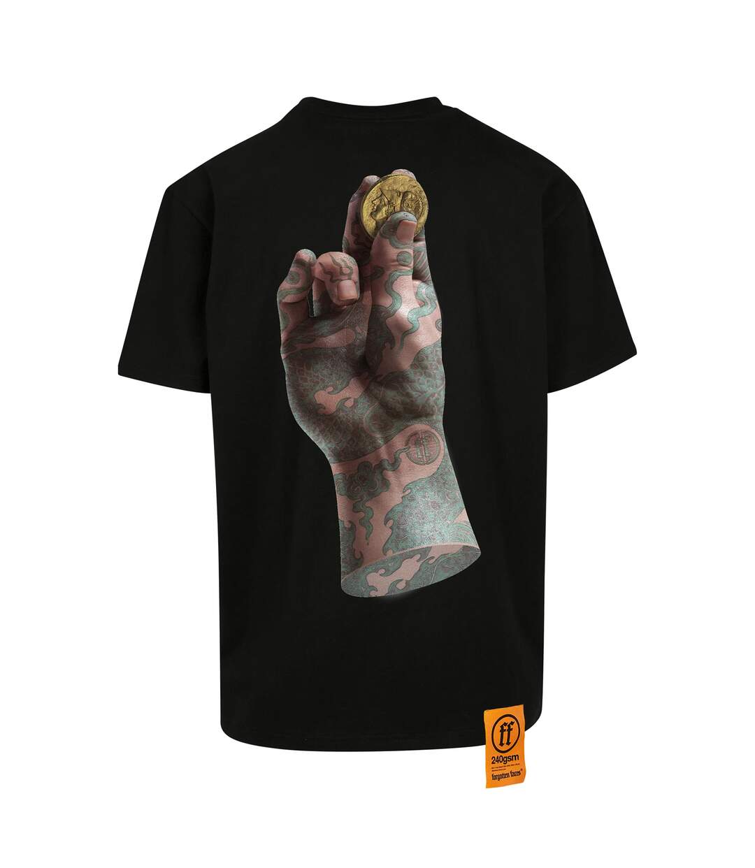 T-shirt Motif/style Emblème Homme Noir Forgotten Faces-3