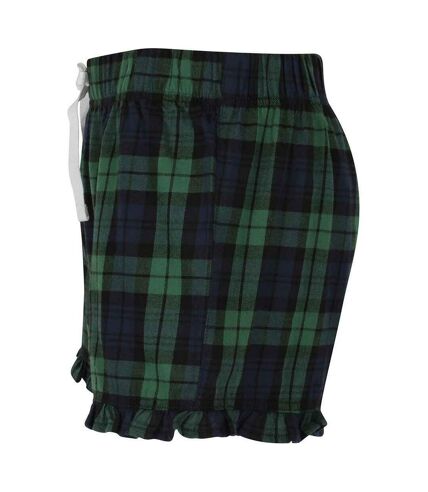 Short tartan femme bleu marine / vert SF