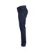 Womens/ladies Stretch Chinos Navy Front Row-3