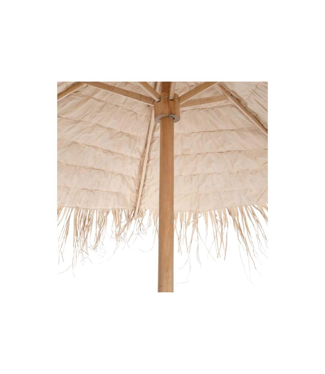 Parasol en Bois Paille 290cm Naturel-3