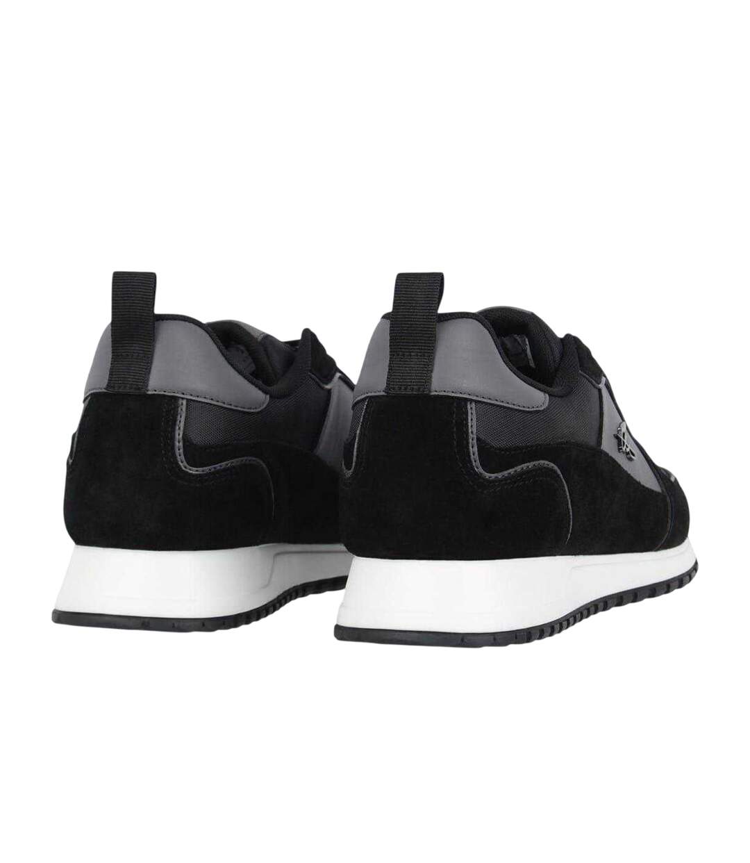 Mens Leather Low Cut Trainers Black Loyalti-2