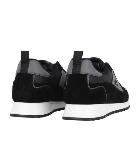Mens Leather Low Cut Trainers Black Loyalti