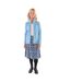 Womens/ladies Bluebell Jersey Midi Skirt Blue White Lazy Jacks-4