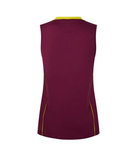 Débardeur Sans Manches Cricket West Indies T20 Femme Bordeaux Foncé Castore