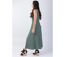 Robe longue coupe droite JULINE unie kaki Coton Du Monde-3