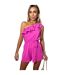 Combishort Femme Rose Vif AX Paris-4