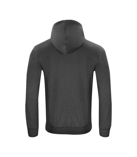 Mens Classic Melange Full Zip Hoodie Anthracite Melange Clique