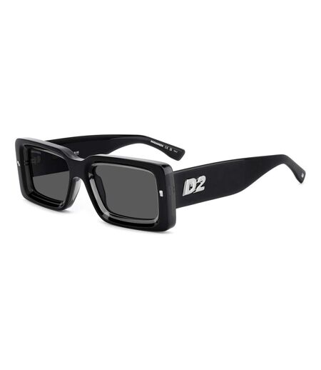 Mens Rectangular Sunglasses 52cm Black Grey DSquared2