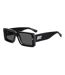 Mens Rectangular Sunglasses 52cm Black Grey DSquared2-1