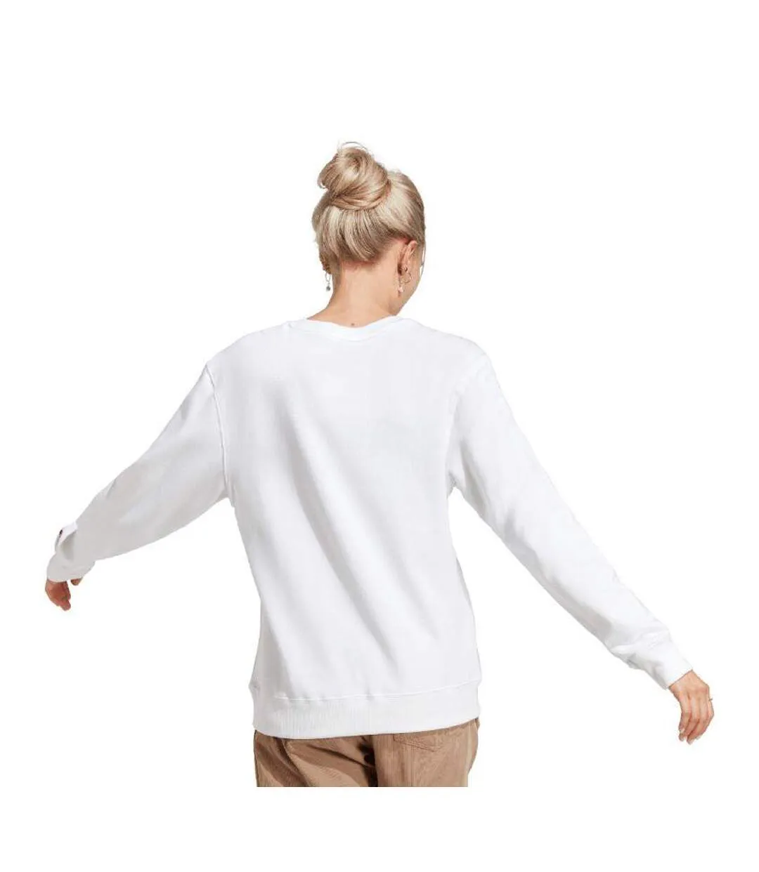 Sweat Essentials Femme Blanc Adidas-2