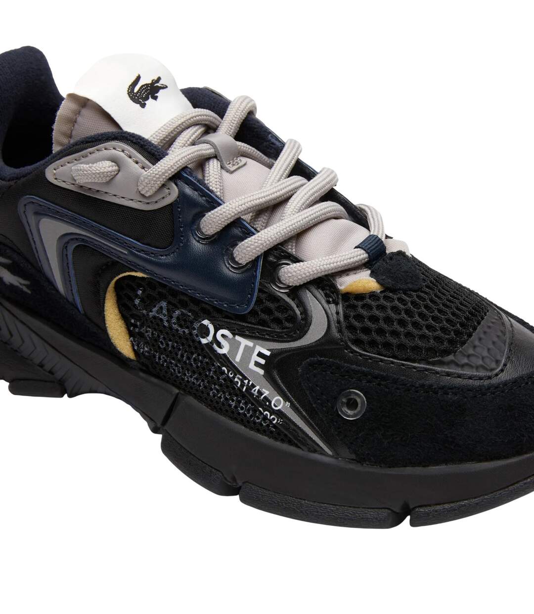 Womens/ladies L003 Neo Trainers Black Lacoste-4