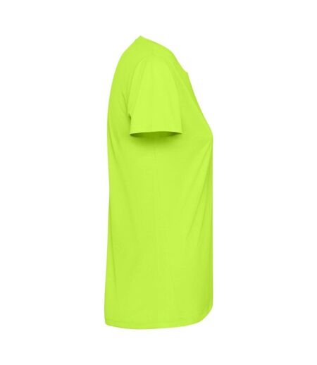 Womens/ladies estoril short-sleeved t-shirt fluorescent green Roly
