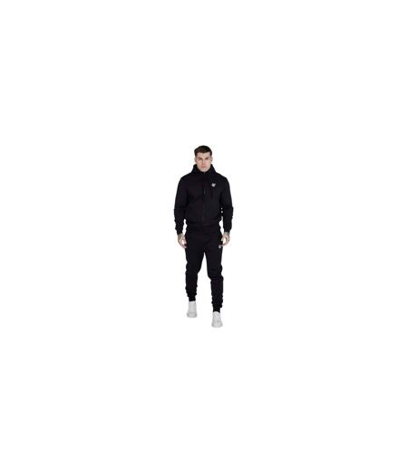 Mens Essential Full Zip Hoodie Black SikSilk