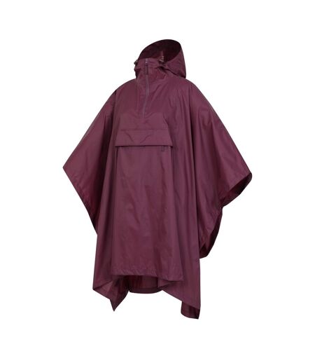 Womens/ladies pakka waterproof poncho dark purple Mountain Warehouse