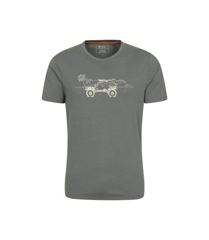 Mens ocean drive organic t-shirt charcoal Mountain Warehouse