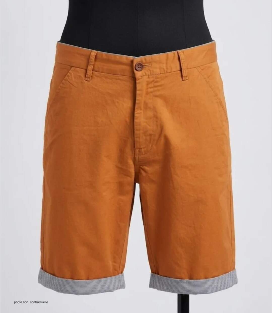 Bermuda uni avec revers CHALLENGER IBIZA2 : le short 100% coton au style estival affirmé-3