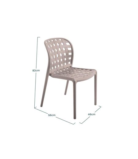 Lot de 4 chaises de jardin en polypropylène Sienne