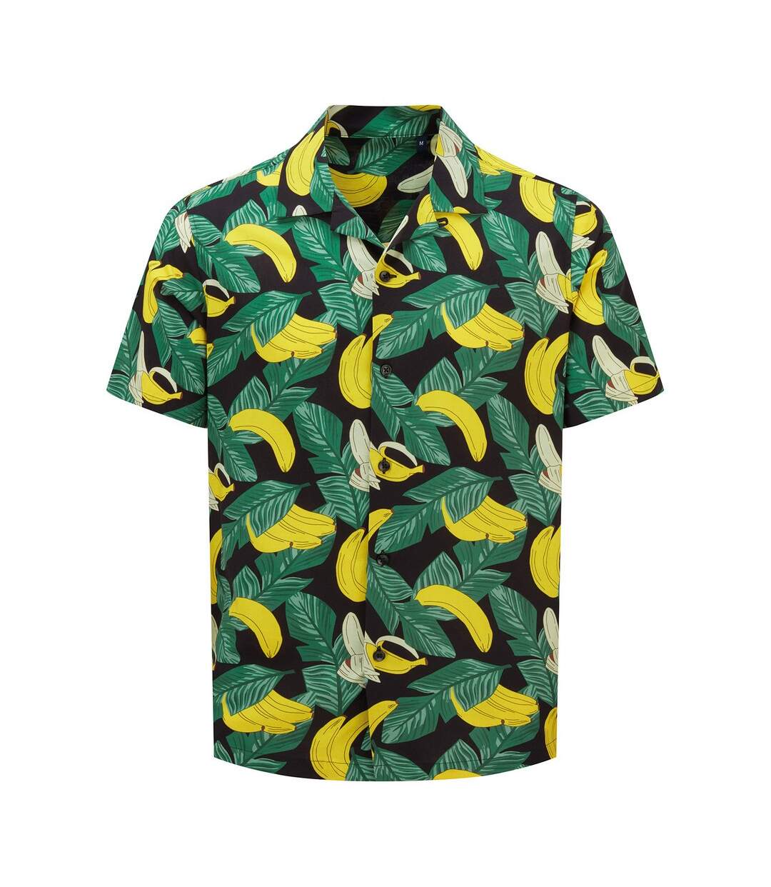 Chemise Motif/style Banane Homme Noir Jaune Wombat-1