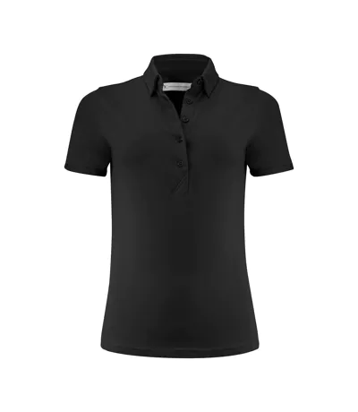 Womens/ladies American Supreme Polo Shirt Black James Harvest