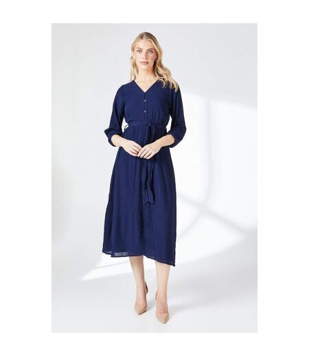 Robe mi-longue femme bleu marine Principles