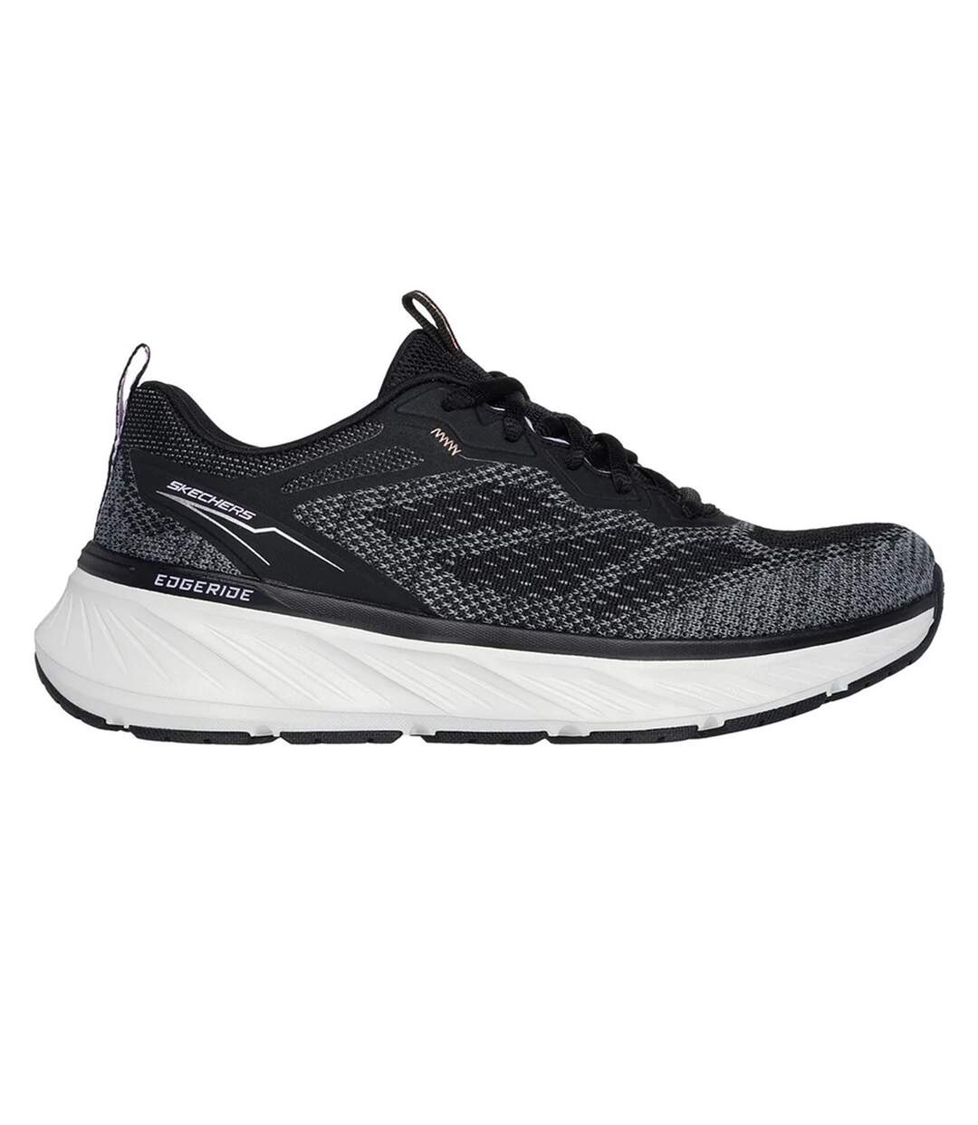 Womens/ladies Edgeride Power Flow Trainers Black Lavender Skechers-2