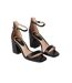 Womens/ladies Safiya High Block Heel Sandals Black Dorothy Perkins-1