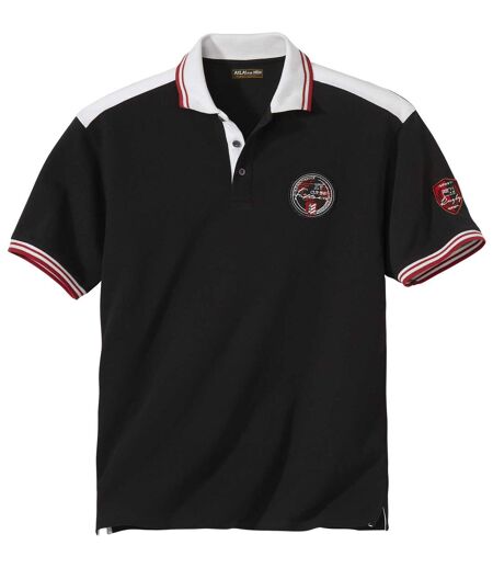 Men's Black Pacific Team Rugby Polo Shirt