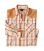 La Chemise Popeline Carreaux Empiècements Suédine-1