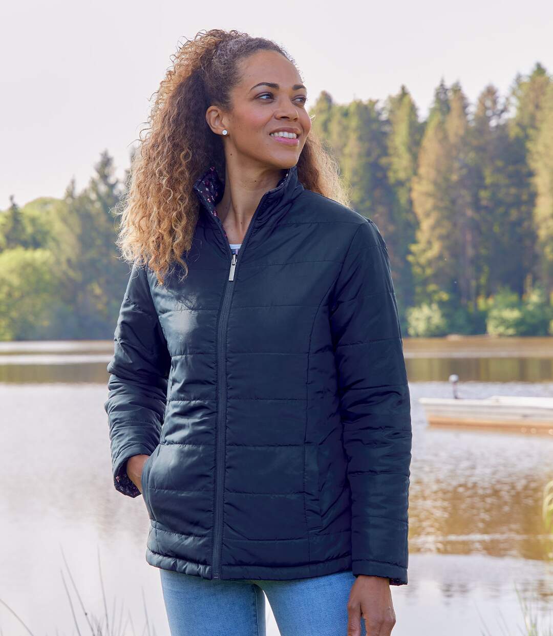 Wattierte Jacke 2-in-1 mit Wende-Funktion-1