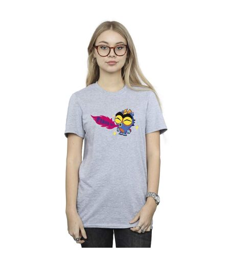 Disney Womens/Ladies Big Hero 6 Baymax Fred Fired Up Cotton Boyfriend T-Shirt (Gris sportif) - UTBI15819