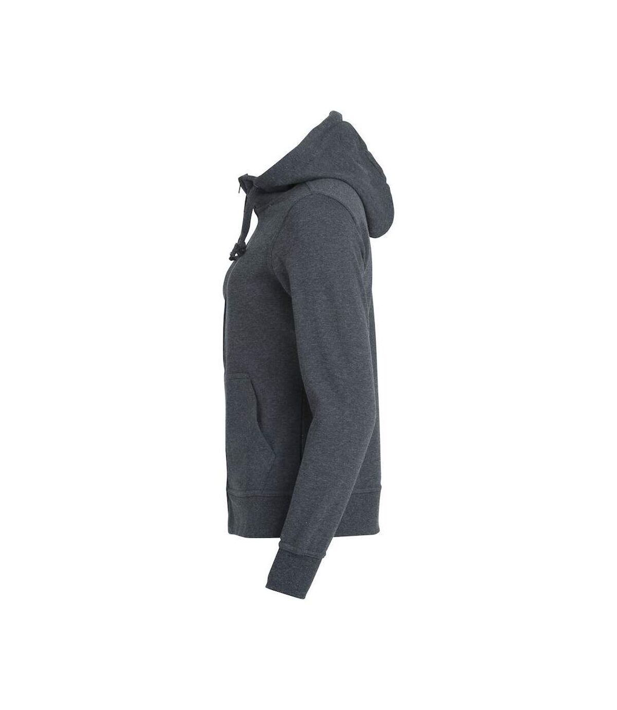 Clique Womens/Ladies Plain Full Zip Hoodie (Anthracite Melange)