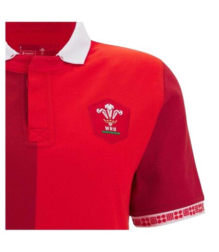 Polo Motif/style Macron Femme Rouge Wales RU