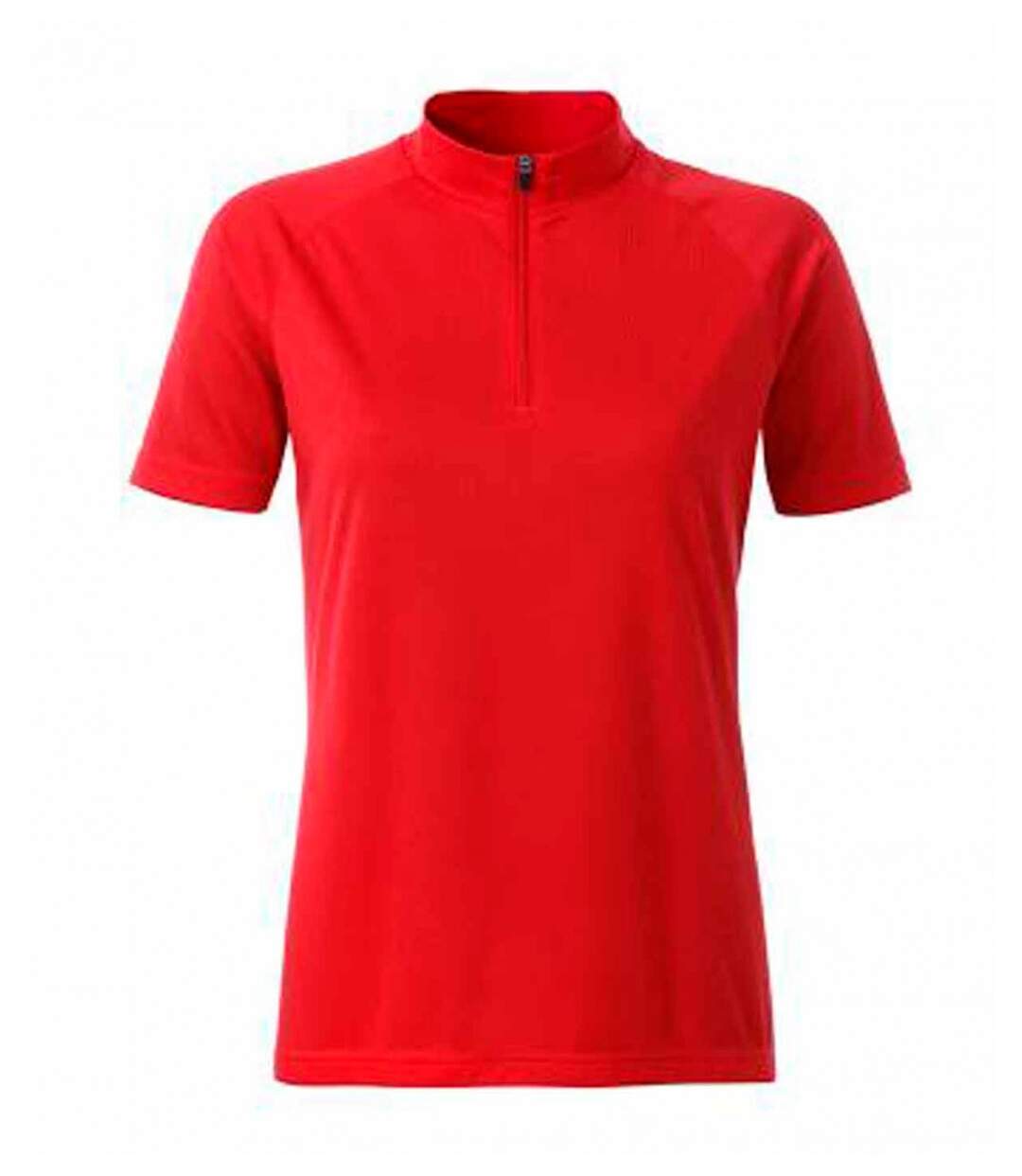 maillot cycliste zippé - FEMME - JN511 - rouge-1