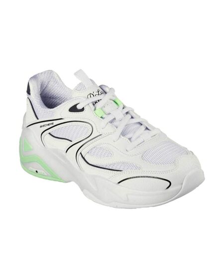 Womens/ladies D´lux Slip-on Trainers White Lime Skechers