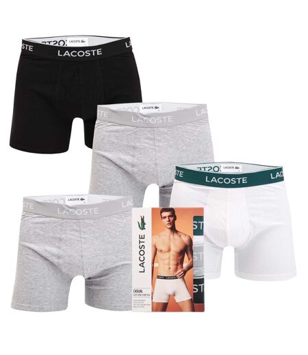 Boxers Homme Noir Gris Blanc Lacoste