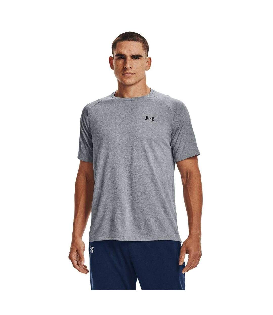 T-shirt Tech 2.0 Homme Gris Clair Chiné Under Armour-1