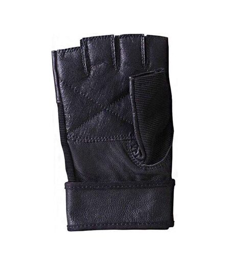 Unisex Adult Bodybuilding Fingerless Gloves Black ProFit